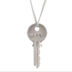 The Giving Keys Silver 'HOPE' Key Pendant w/chain